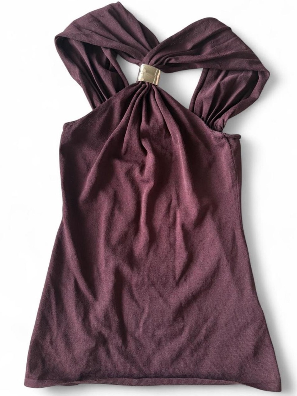 Zara Brown Women’s Twist Halter Tank Top